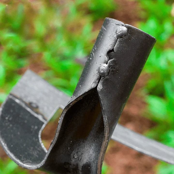 Garden Hoe | Hand-Forged Manganese Steel & Ergonomic Wooden Handle | Two Sizes