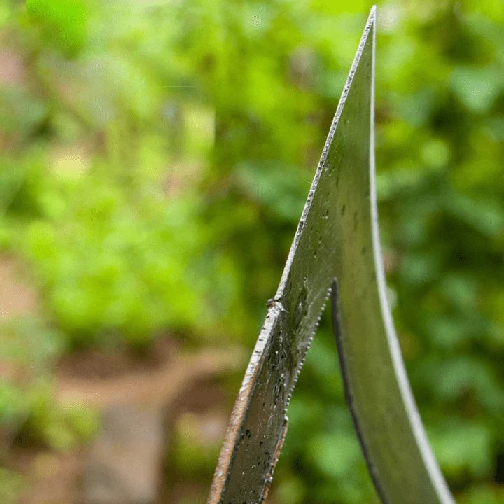 Garden Hoe | Hand-Forged Manganese Steel & Ergonomic Wooden Handle | Two Sizes