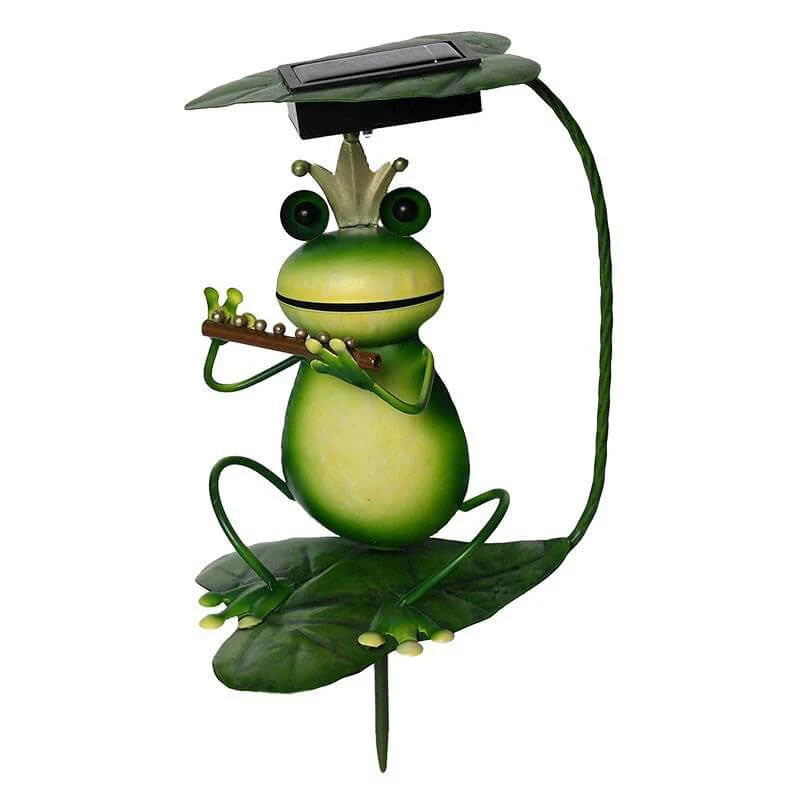Garden Lamp | Solar-Powered & Frog-Shaped | With Ground Stake