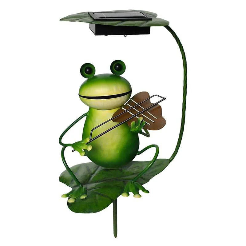 Garden Lamp | Solar-Powered & Frog-Shaped | With Ground Stake