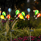 Garden Solar Stake Lights | Balloon-Shade Multicolored & Swaying | Set of 6