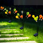 Garden Solar Stake Lights | Balloon-Shade Multicolored & Swaying | Set of 6