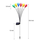 Garden Solar Stake Lights | Balloon-Shade Multicolored & Swaying | Set of 6