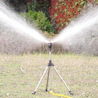 Garden Sprinkler | Stainless Steel Tripod & 360° Rotating Head | Adjustable 6–12 m