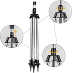 Garden Sprinkler | Stainless Steel Tripod & 360° Rotating Head | Adjustable 6–12 m