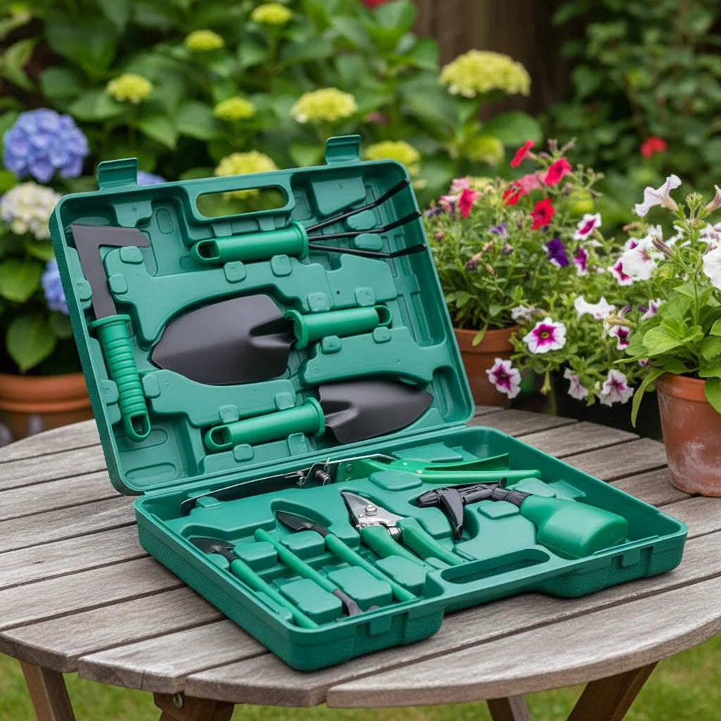 Garden Tool Set | Stainless Steel Heads & Ergonomic Grips | 10-Piece Set