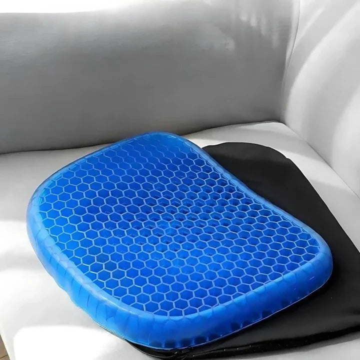 Gel Seat Cushion | Honeycomb Gel Pressure Relief & Tailbone Support | Office, Car & Wheelchair Use