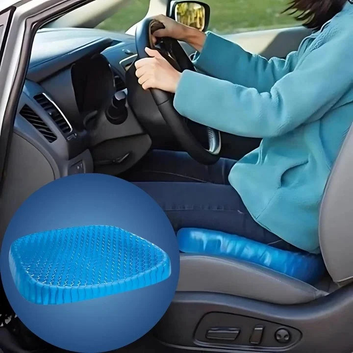Gel Seat Cushion | Honeycomb Gel Pressure Relief & Tailbone Support | Office, Car & Wheelchair Use