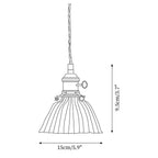 Glass Pendant Light | Clear Glass Shade & Brass Finish | Adjustable 150cm Wire