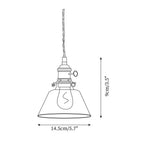 Glass Pendant Light | Clear Glass Shade & Brass Finish | Adjustable 150cm Wire