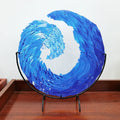 Glass Sculpture | Clear Glass Ocean Wave Design