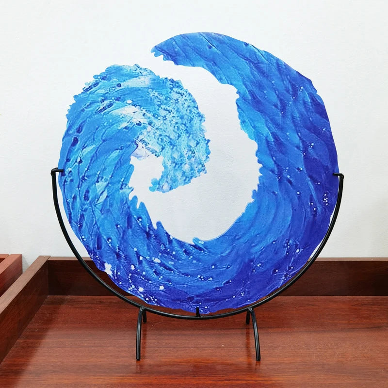 Glass Sculpture | Clear Glass Ocean Wave Design