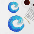 Glass Sculpture | Clear Glass Ocean Wave Design