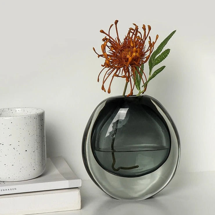 Glass Vase | Handblown Murano & Bubble Texture | 30 cm