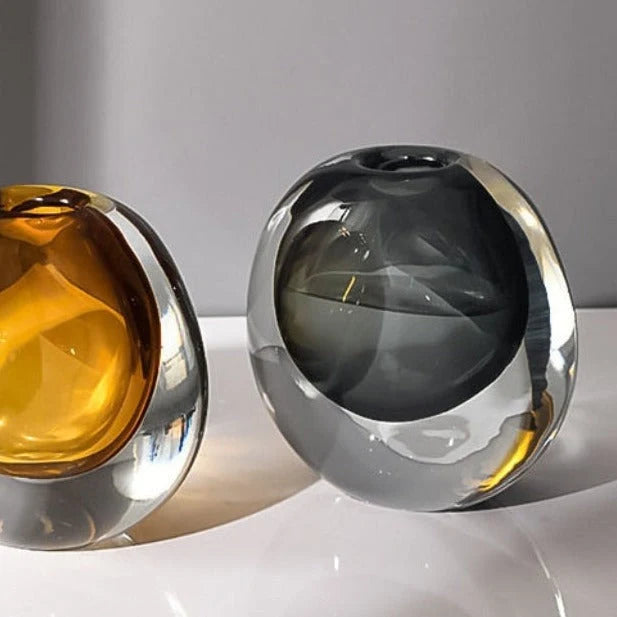 Glass Vase | Handblown Murano & Bubble Texture | 30 cm