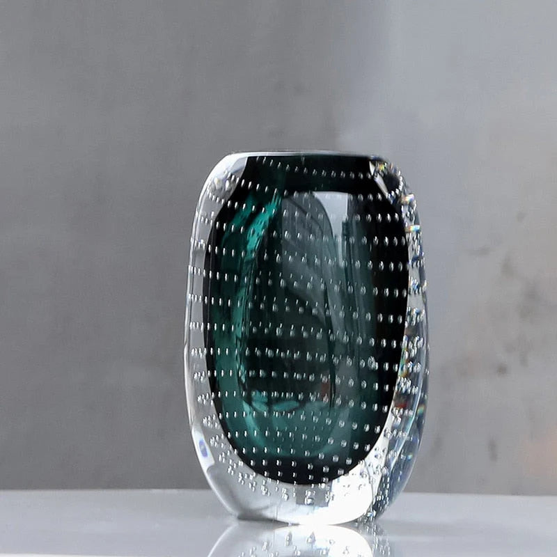 Glass Vase | Handblown Murano & Bubble Texture | 30 cm