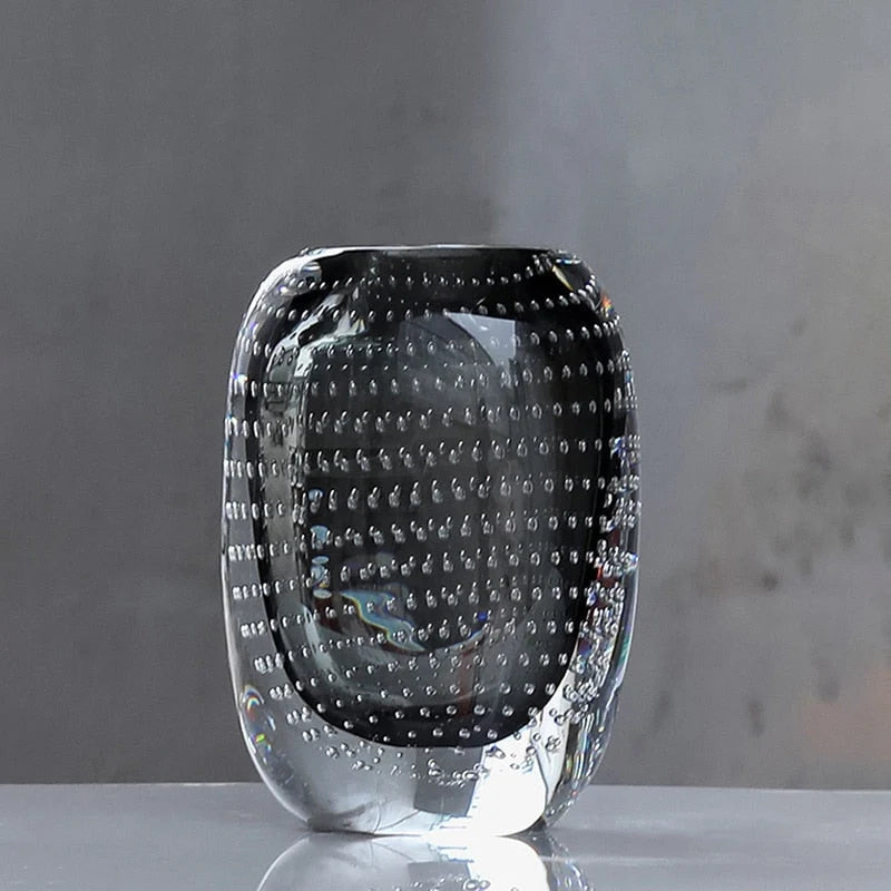 Glass Vase | Handblown Murano & Bubble Texture | 30 cm