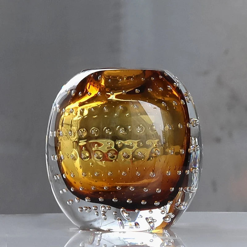 Glass Vase | Handblown Murano & Bubble Texture | 30 cm