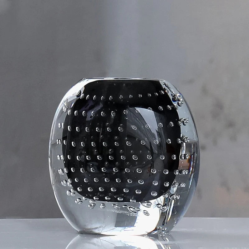 Glass Vase | Handblown Murano & Bubble Texture | 30 cm