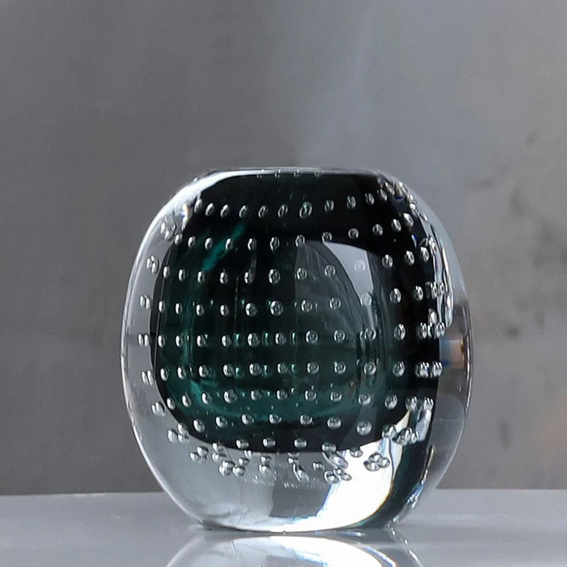 Glass Vase | Handblown Murano & Bubble Texture | 30 cm