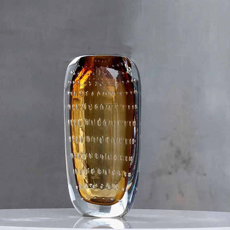 Glass Vase | Handblown Murano & Bubble Texture | 30 cm