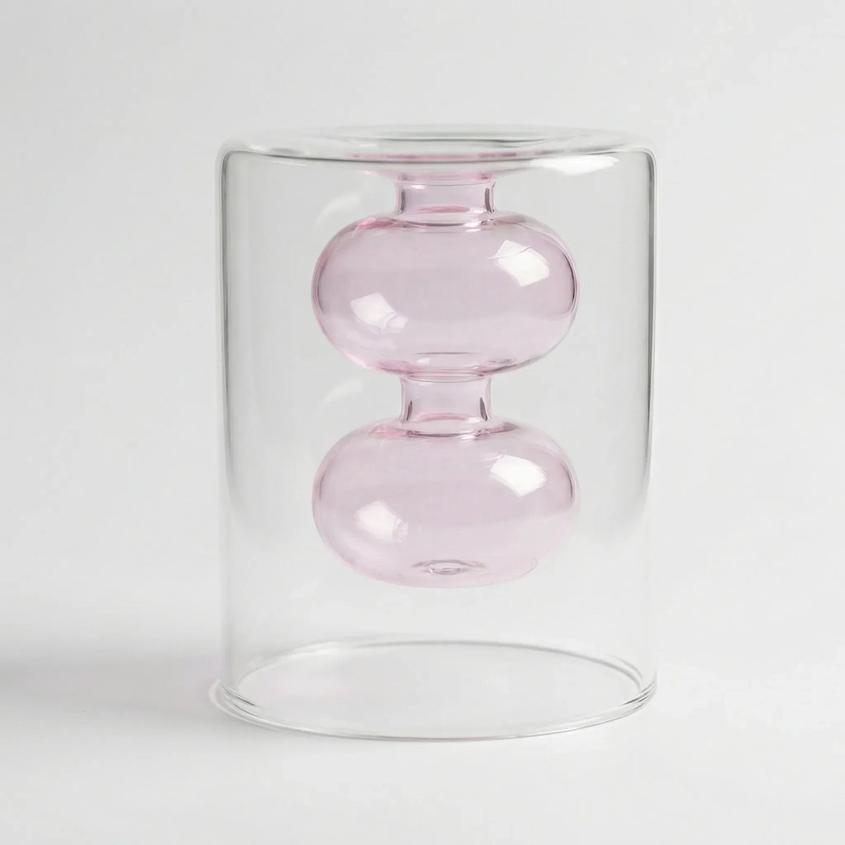 Glass Vase | Handmade Sculptural Double-Walled