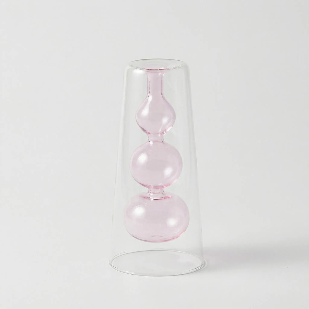 Glass Vase | Handmade Sculptural Double-Walled