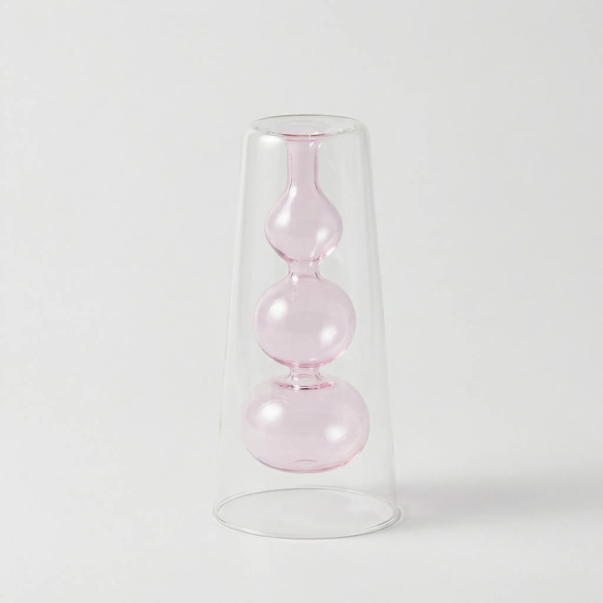 Glass Vase | Handmade Sculptural Double-Walled