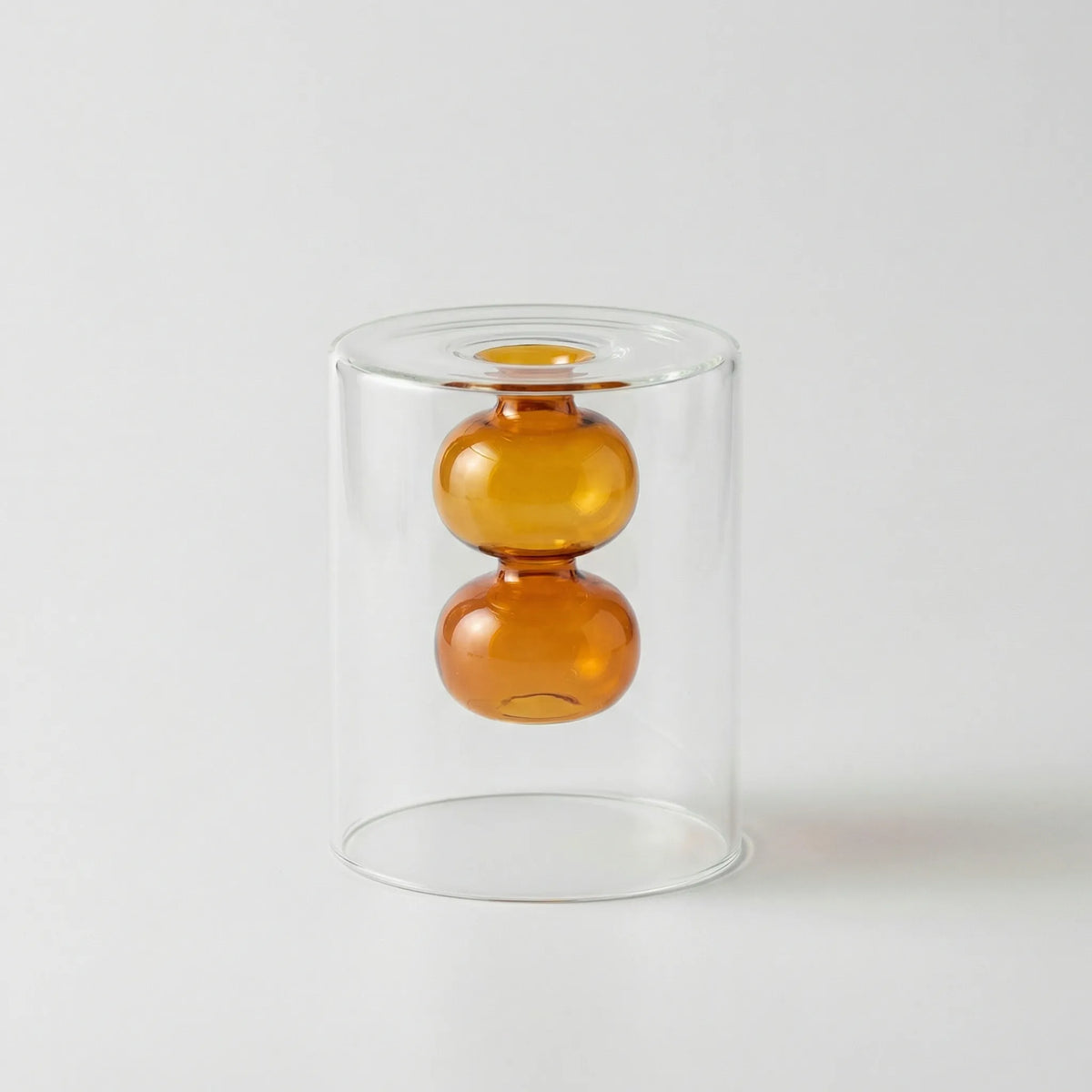 Glass Vase | Handmade Sculptural Double-Walled