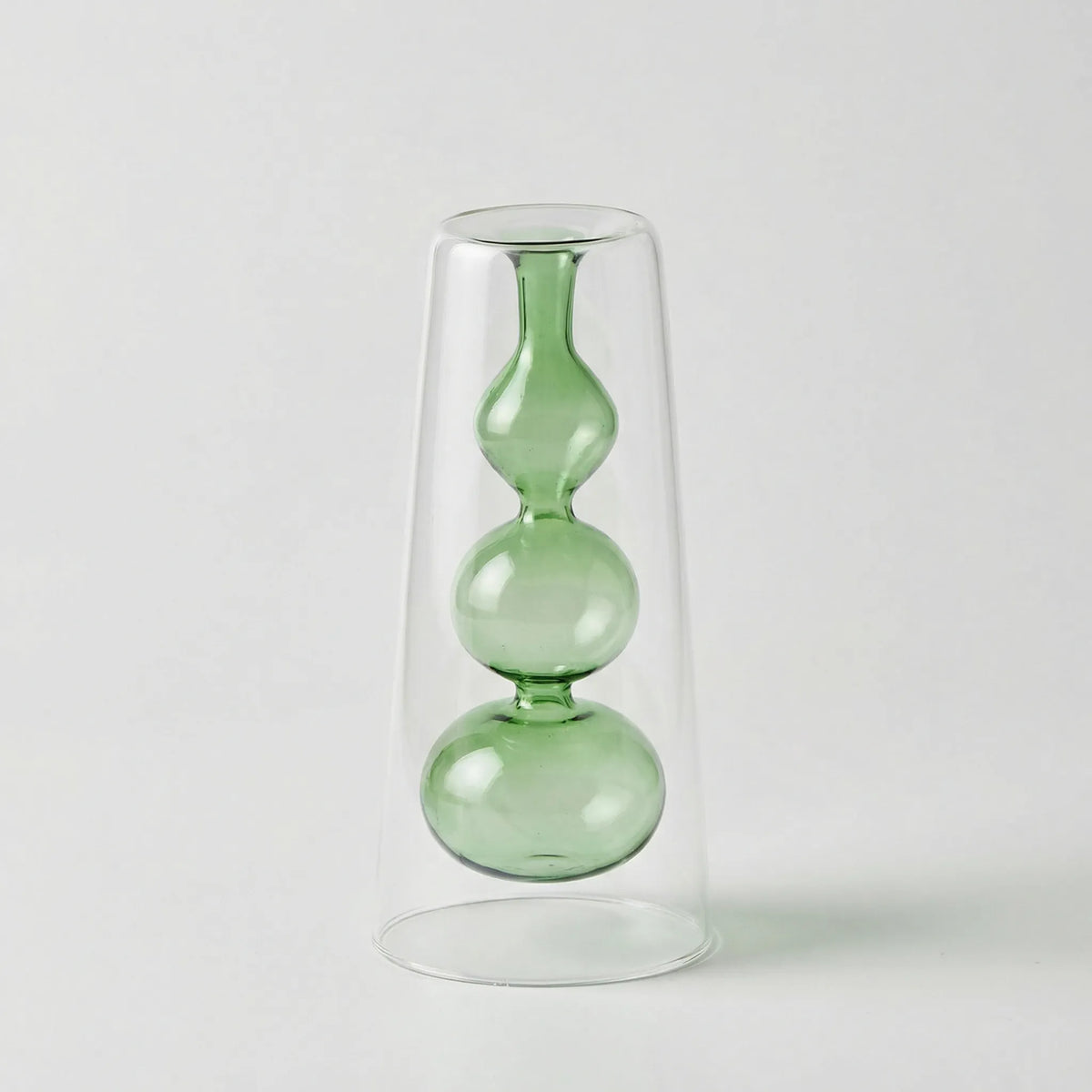 Glass Vase | Handmade Sculptural Double-Walled