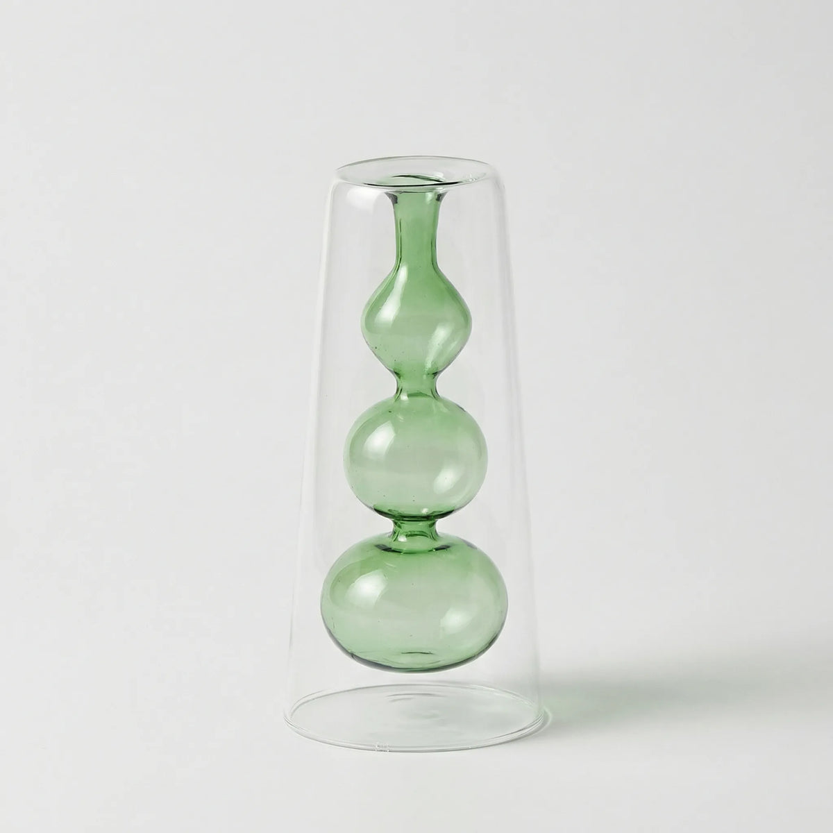 Glass Vase | Handmade Sculptural Double-Walled