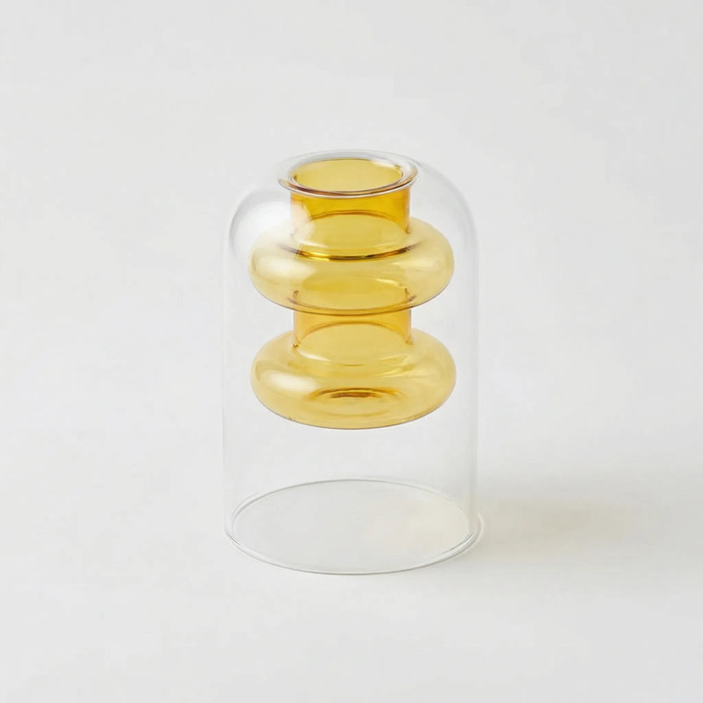 Glass Vase | Handmade Sculptural Double-Walled