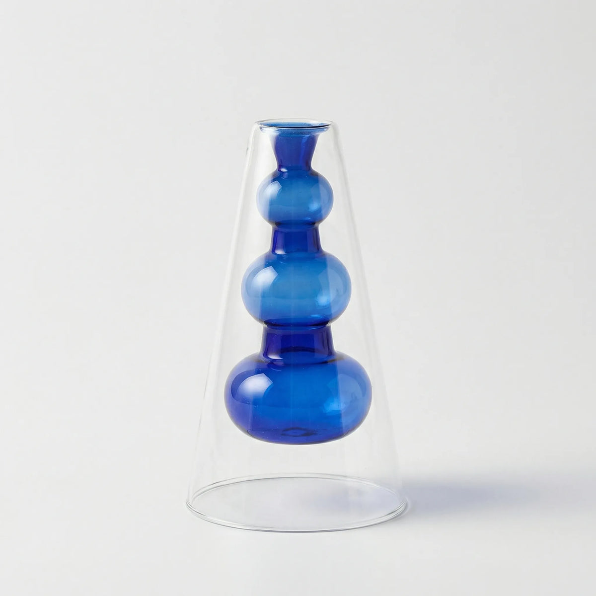 Glass Vase | Handmade Sculptural Double-Walled