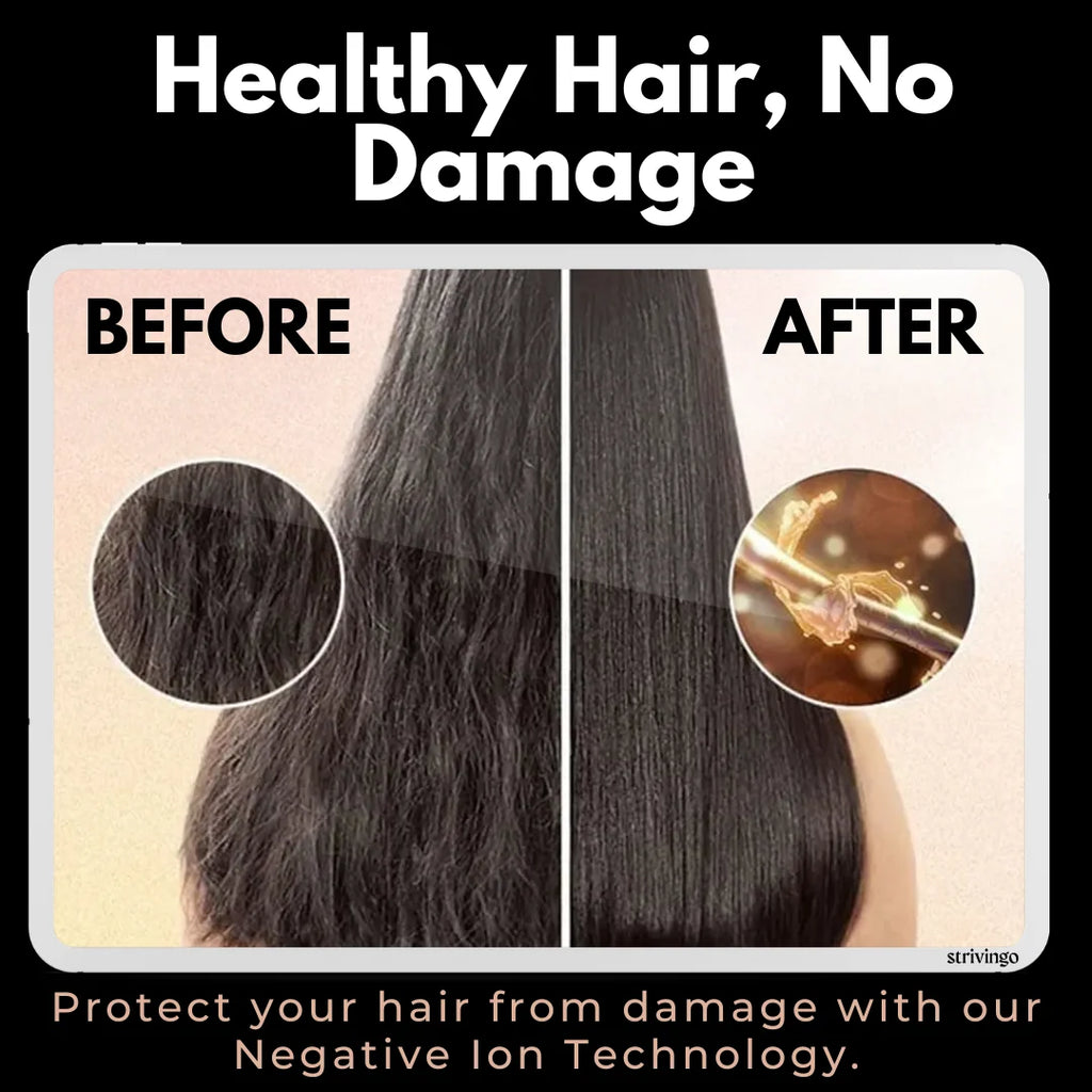 Hair Dryer & Styler | 2-in-1 Rotating Tourmaline Ceramic & Ionic | Dual Voltage