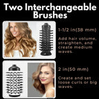 Hair Dryer & Styler | 2-in-1 Rotating Tourmaline Ceramic & Ionic | Dual Voltage