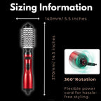 Hair Dryer & Styler | 2-in-1 Rotating Tourmaline Ceramic & Ionic | Dual Voltage