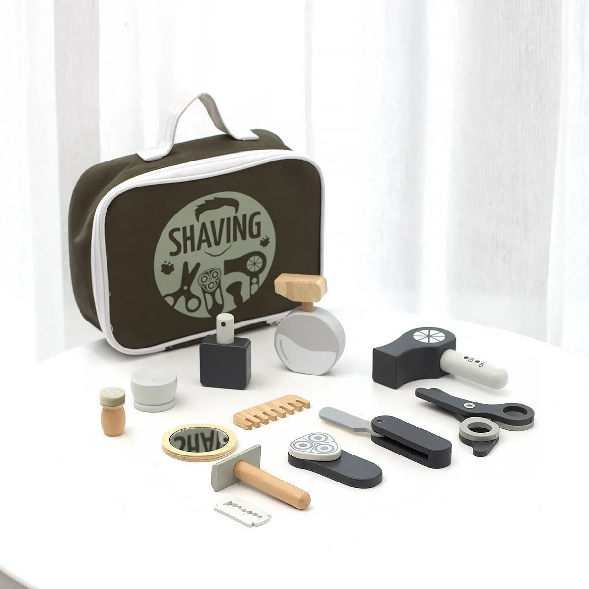 Hairdresser Playset | Wooden Realistic Tools & Belt Pouch