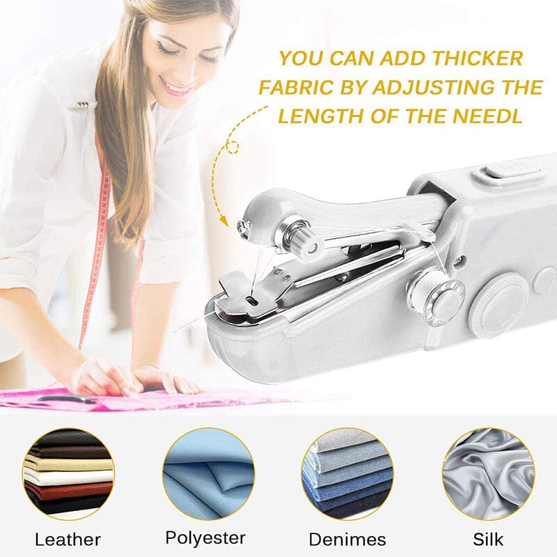 Handheld Sewing Machine | Cordless One-Hand Operation | Includes 6 Bobbins