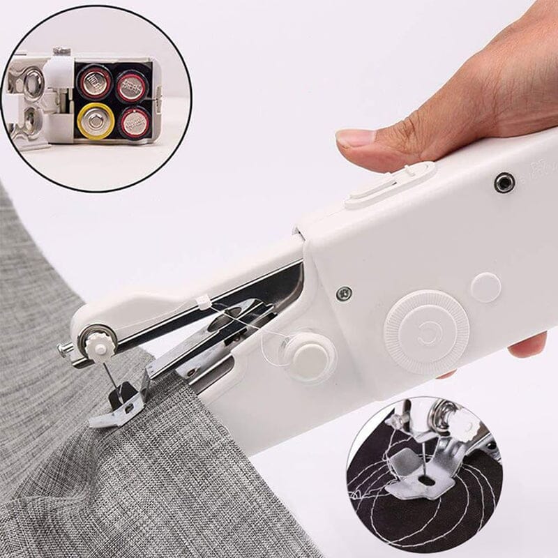 Handheld Sewing Machine | Cordless One-Hand Operation | Includes 6 Bobbins