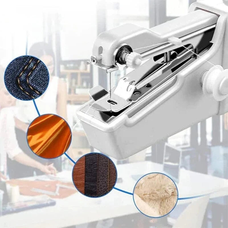 Handheld Sewing Machine | Cordless One-Hand Operation | Includes 6 Bobbins
