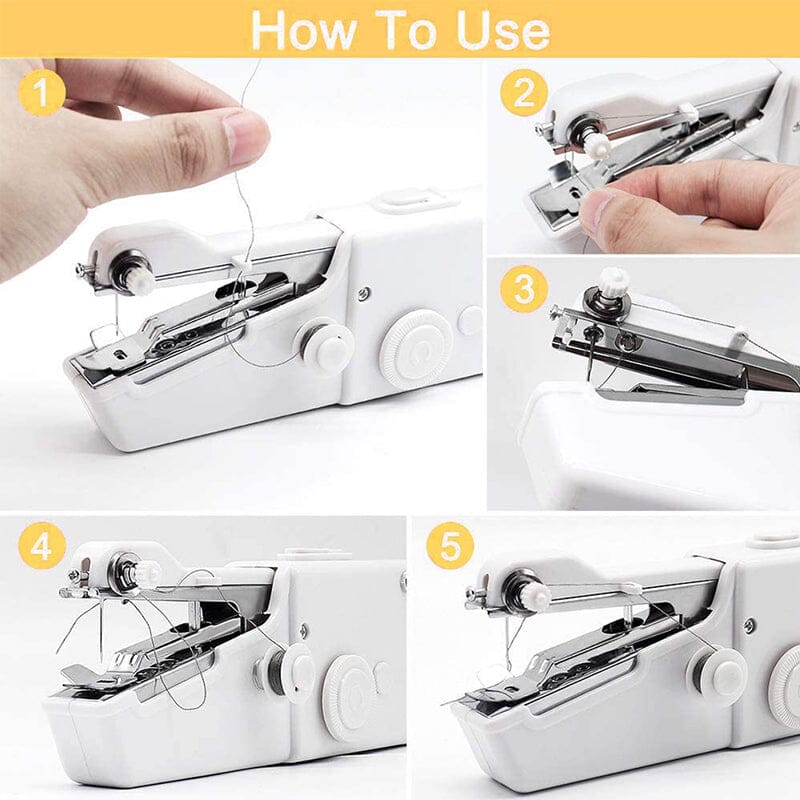 Handheld Sewing Machine | Cordless One-Hand Operation | Includes 6 Bobbins