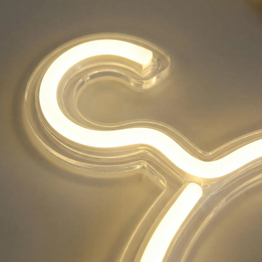 Hanger-Shaped Lamp | Neon-Style Mood Light & USB-Powered | 39 cm