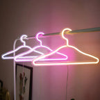 Hanger-Shaped Lamp | Neon-Style Mood Light & USB-Powered | 39 cm