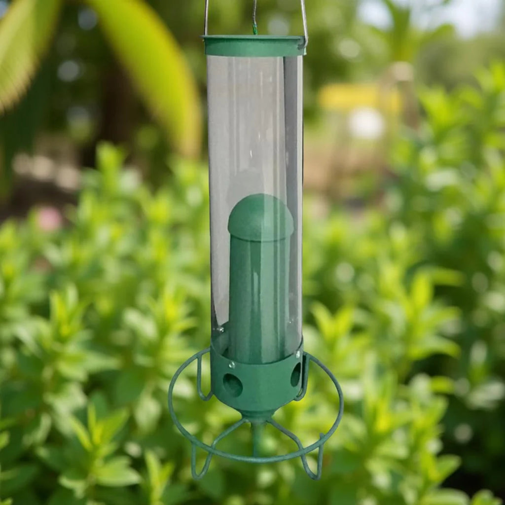 Hanging Bird Feeder | Squirrel-Proof Spinning Perch & Metal | 4 Feeding Ports