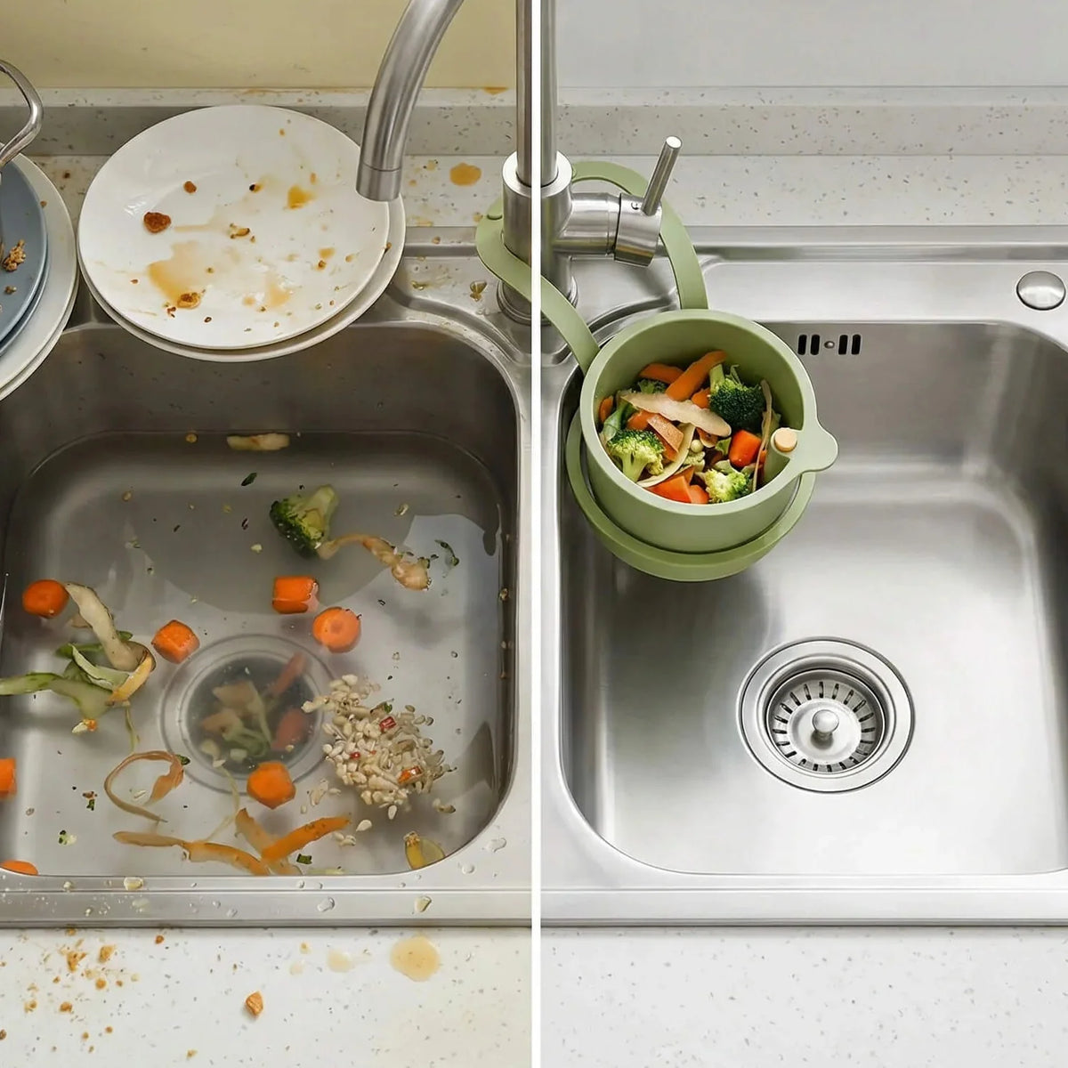 Hanging Drip Basket | Two-Part Filter & One-Click Emptying