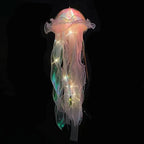 Hanging Jellyfish Lamp | Colorful Shimmering LED & Battery-Powered | 50 x 20 cm