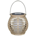 Hanging Lantern | Solar-Powered, IP44 Waterproof & Woven Bamboo