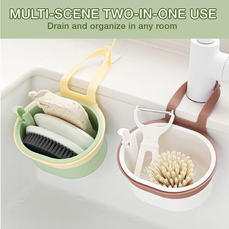 Hanging Sink Strainer Basket | Fine Stainless Steel Mesh & Lock-Release