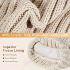 Hat, Scarf & Gloves Set | Knitted & Touchscreen | 3-Piece