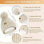 Hat, Scarf & Gloves Set | Knitted & Touchscreen | 3-Piece